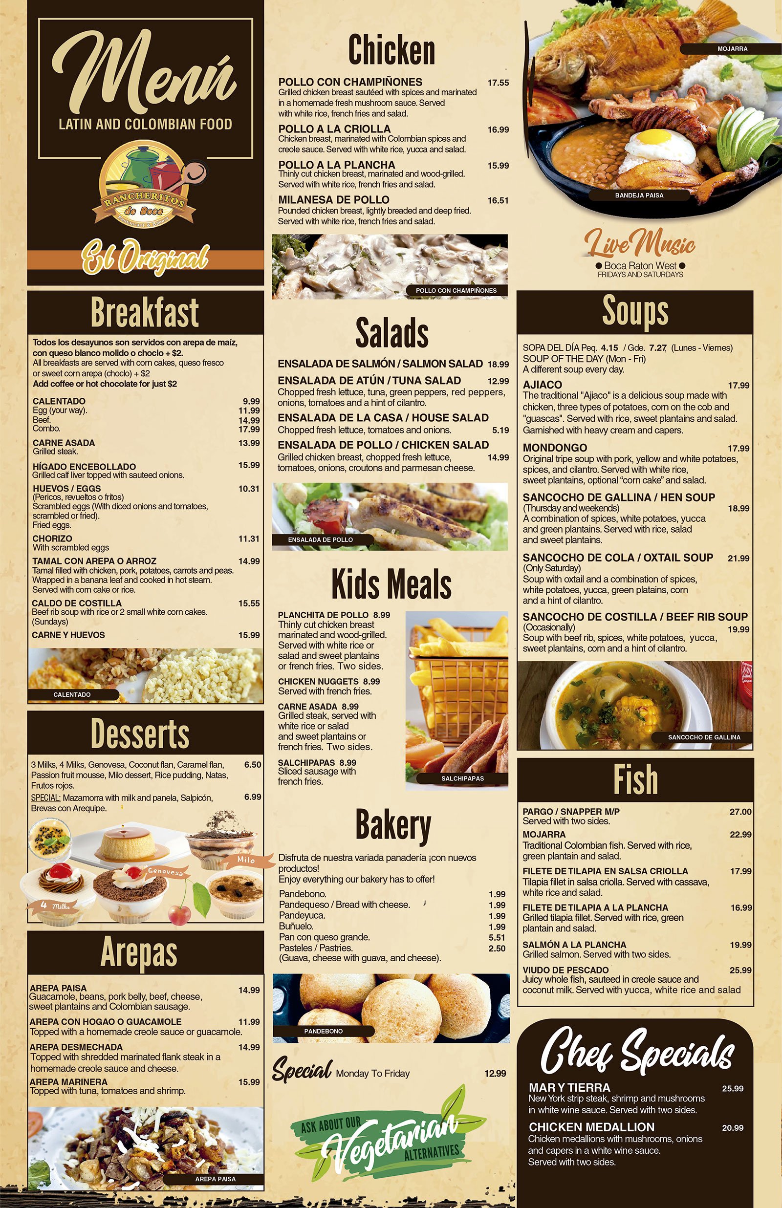 Restaurante Colombiano en Boca Raton