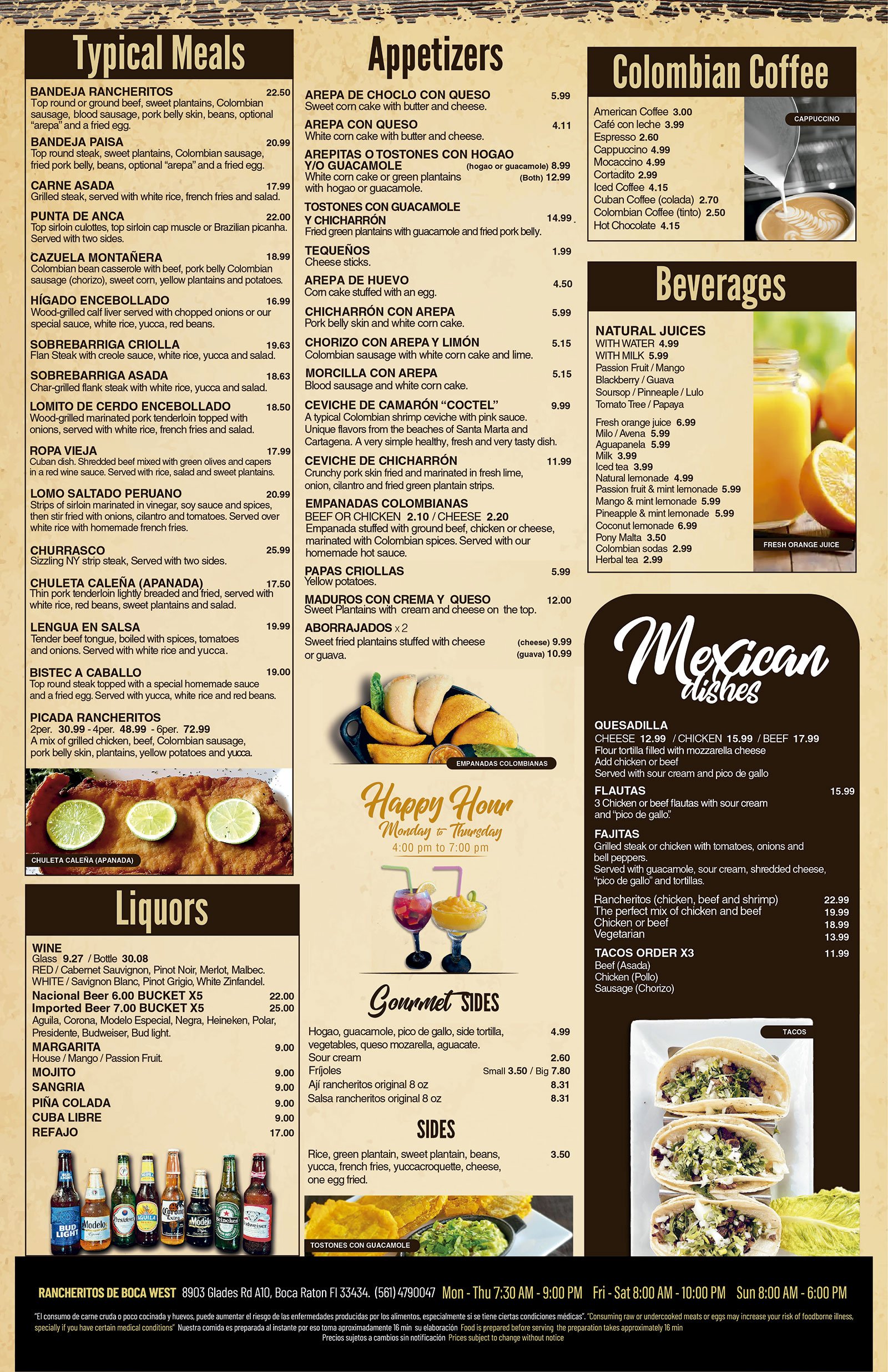 Restaurante Colombiano en Boca Raton
