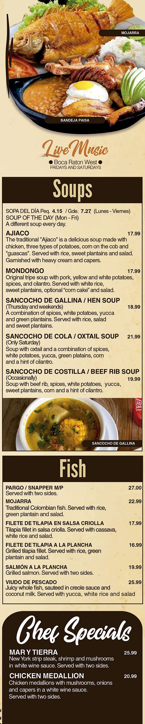 Restaurante Colombiano en Boca Raton